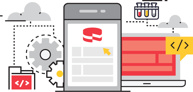 cakephp Development flat line graphic